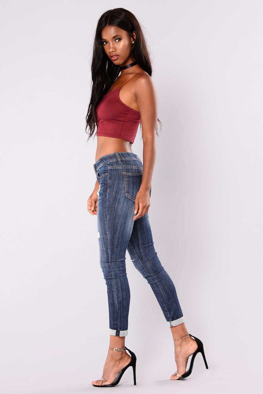 41+ Cardi Crop Burgundy Pictures