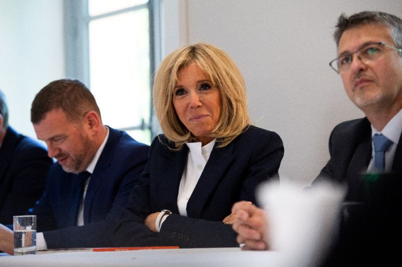 11+ Teacher Brigitte Macron 1990 PNG