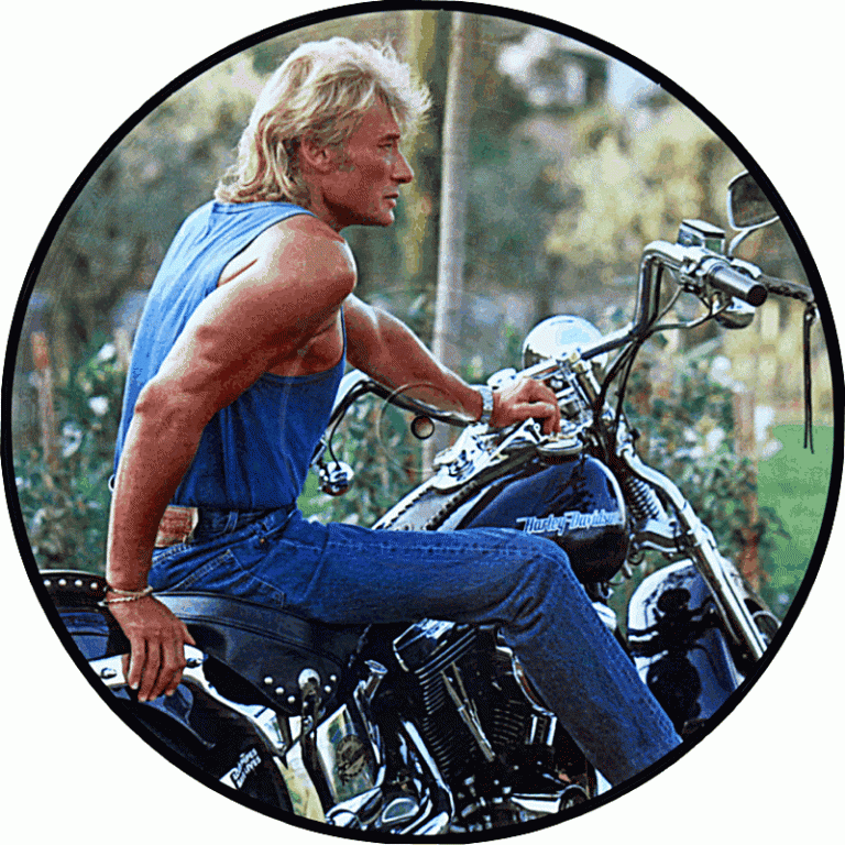 View Poster Johnny Hallyday Moto Images