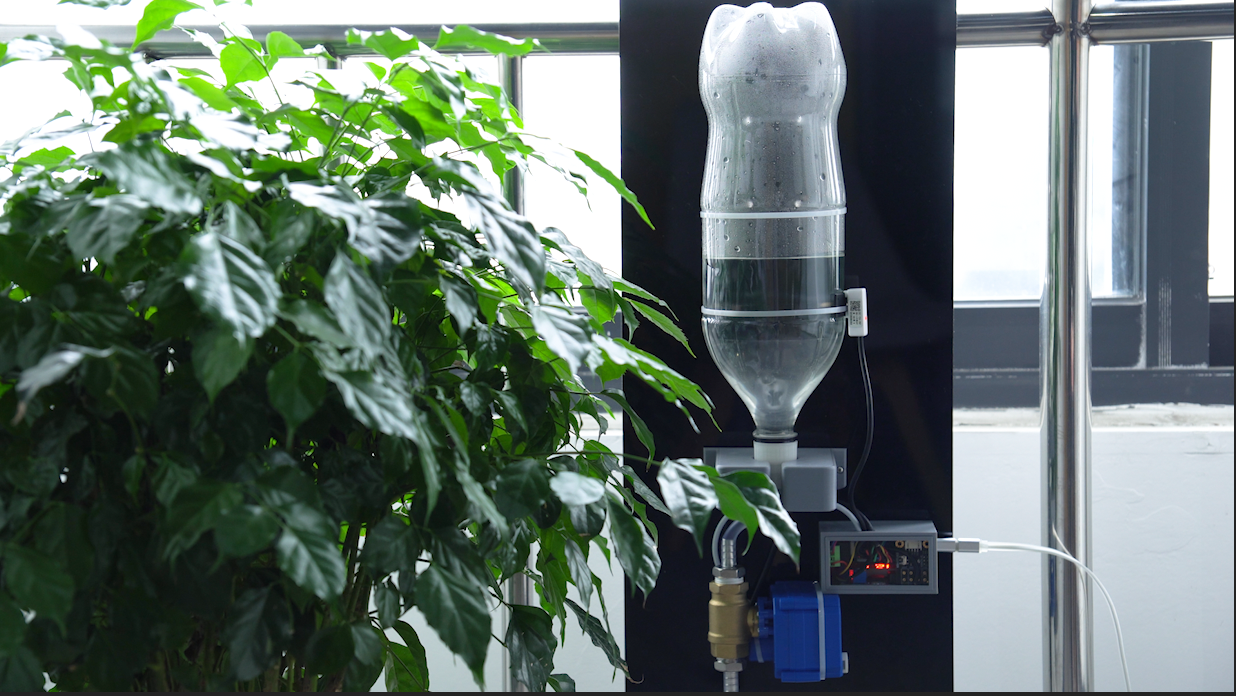 Automated Drip Watering Device Keeps Plants Happy