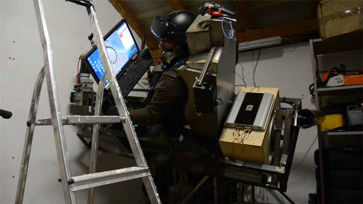 Incredible DIY Flight Simulator Simulates G-Forces With Auto-Tightening Seatbelts