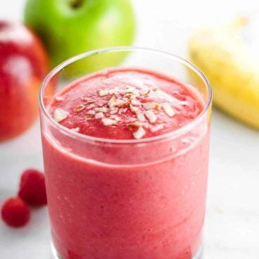 Apple Smoothie Recipes Easy Banana Raspberries Bananas Smoothies Jessicagavin Energize Healthy Sip Nutrient Creamy Fiber